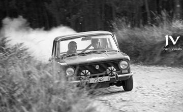 Salvador Cañellas-Daniel Ferrater (Seat 124-1600), Campeones de España de Rallyes 1972. Rallye Rías Bajas 1972 / Foto: Jordi Viñals